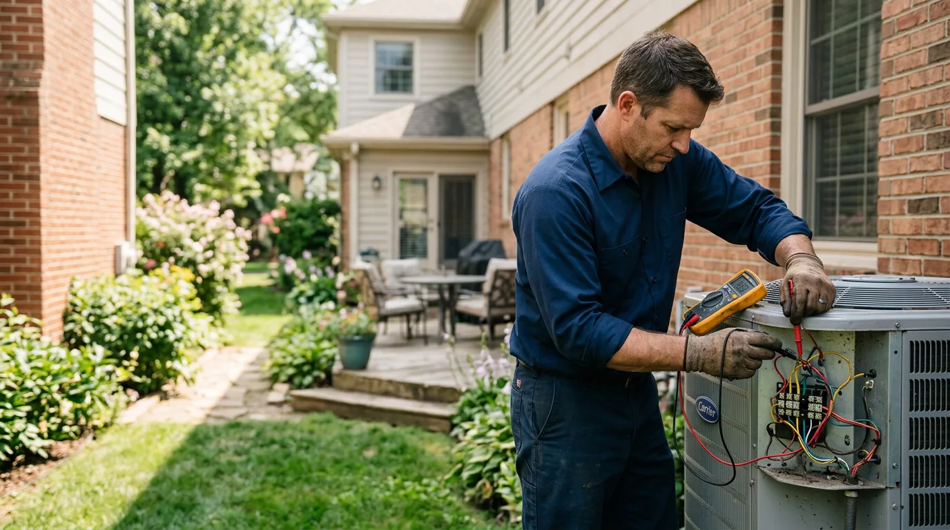 HVAC technician working near Chincoteague Island, VA